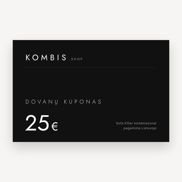 Kombis.shop dovanų kuponas 25 €