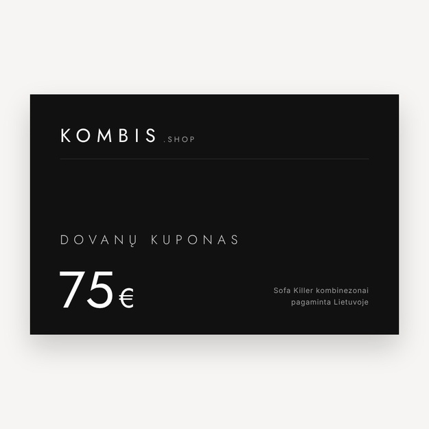 Kombis.shop dovanų kuponas 75 €