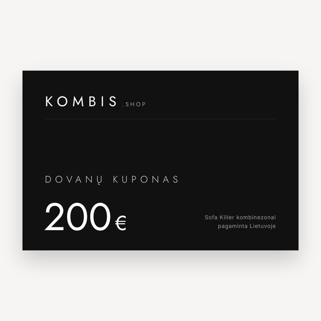 Kombis.shop dovanų kuponas 200 €